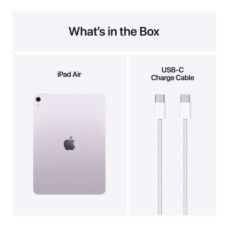 Apple iPad Air 11-inch Tablet - Apple M3 128GB ROM 8GB RAM Wi-Fi iPadOS 18 Purple MCA04QA/A