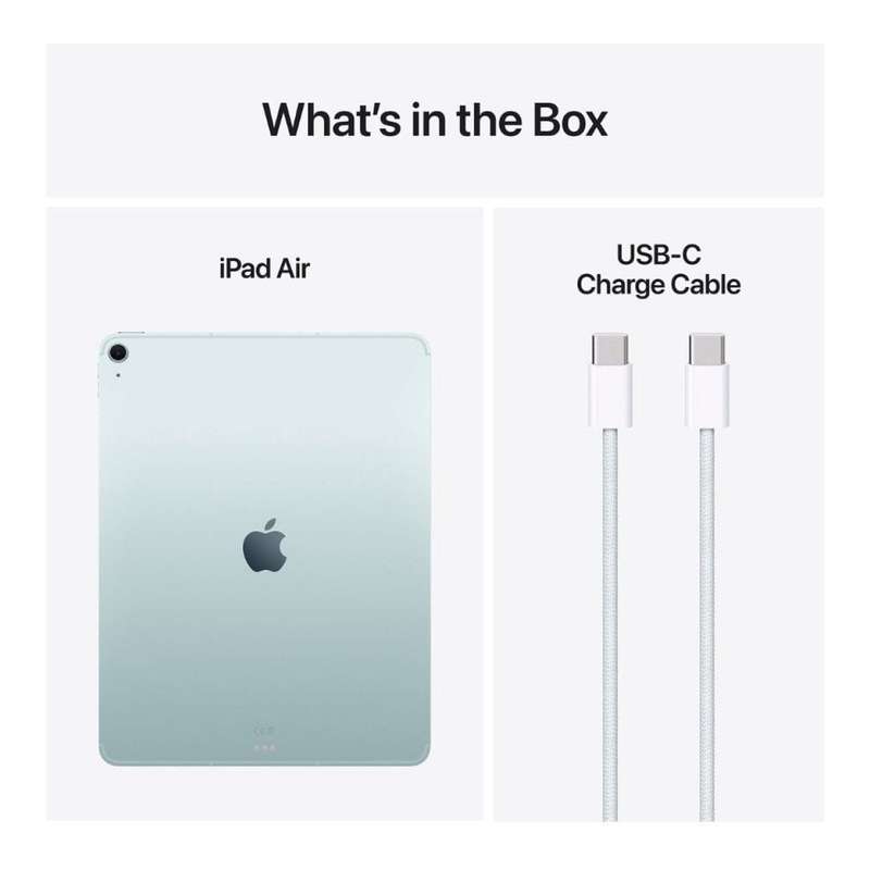 Apple iPad Air 13-inch Tablet - Apple M3 128GB ROM 8GB RAM Wi-Fi 5G iPadOS 18 Blue MCJ24QA/A