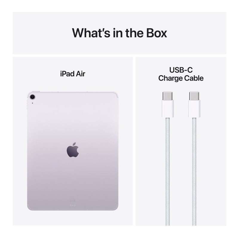 Apple iPad Air 13-inch Tablet - Apple M3 128GB ROM 8GB RAM Wi-Fi 5G iPadOS 18 Purple MCJ44QA/A