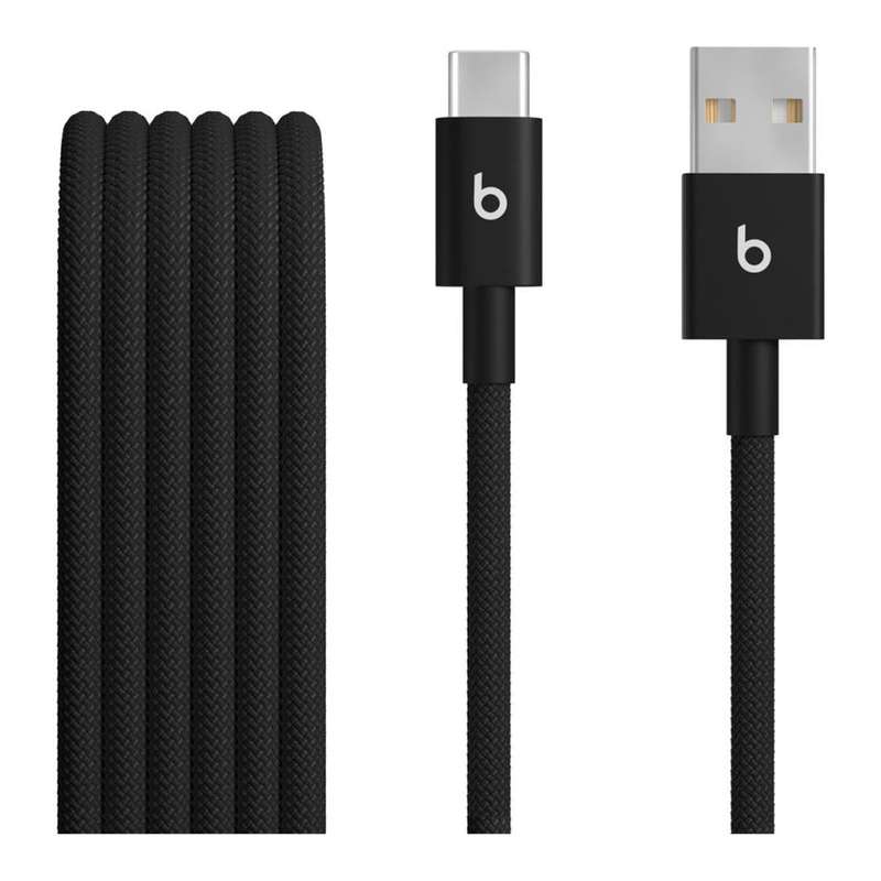 Beats by Dr. Dre 1.5m USB-A to USB-C Woven Cable - Bolt Black MDGG4EE/A