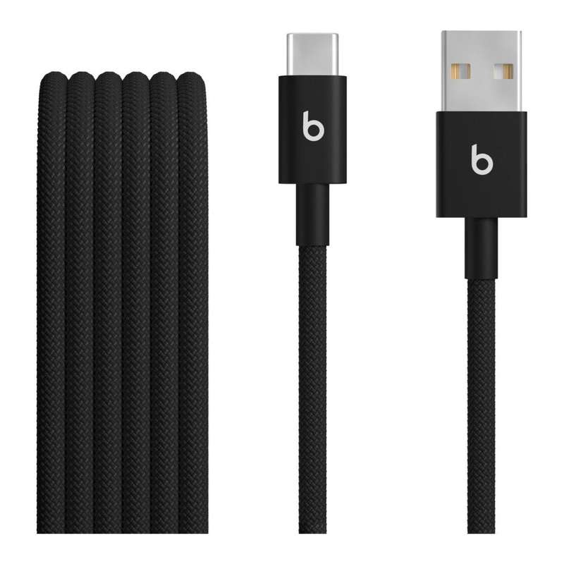 Beats by Dre 1.5m USB-A to USB-C Woven Cables 2-pack Bolt Black MDGH4EE/A