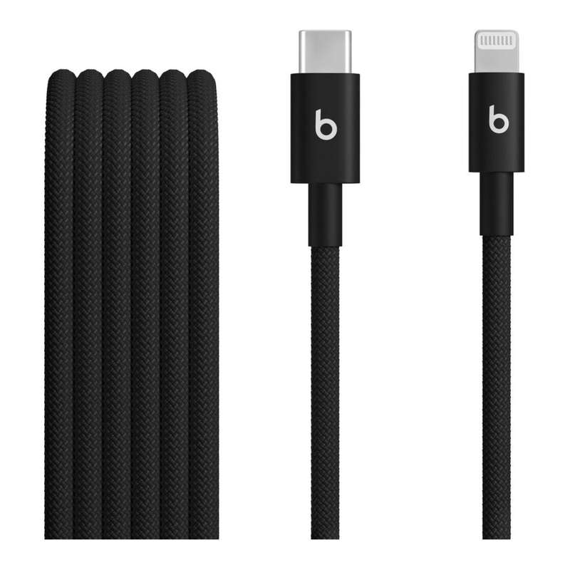 Beats by Dre 1.5m USB-C to Lightning Woven Cable Bolt Black MDGK4EE/A
