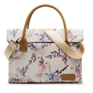Tuff-Luv 15-inch Ladies Floral Waterproof Canvas Tote Notebook Bag MF2191