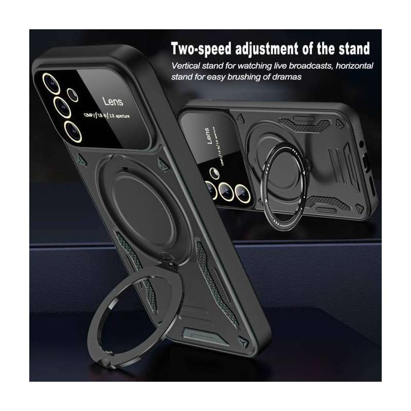 Tuff-Luv Rugged Case with Stand for Samsung Galaxy A15 5G Black MF2807