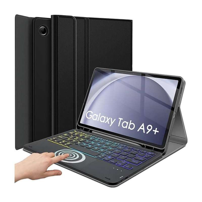 Tuff-Luv Bluetooth Keyboard Case with Trackpad and Pen Holder Black MF2886
