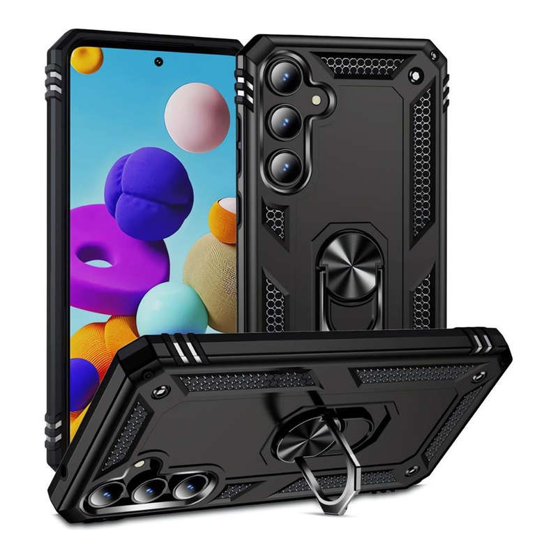 Tuff-Luv Rugged Stand Case for Samsung Galaxy A35 Black MF2890