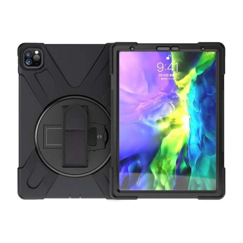 Tuff-Luv Armour Jack Rugged Case, Stand, Shoulder Strap & Pen Holder for Apple iPad Pro 13 Black ...
