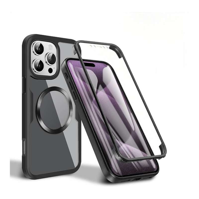 Tuff-Luv MF3689 Magnetic Magsafe Case with Screen Protector for iPhone 16 Pro Black