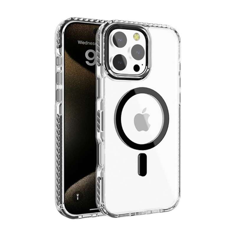 Tuff-Luv Tough Acrylic 2-Tone Magnetic MagSafe Case for Apple iPhone 16 Black MF3698