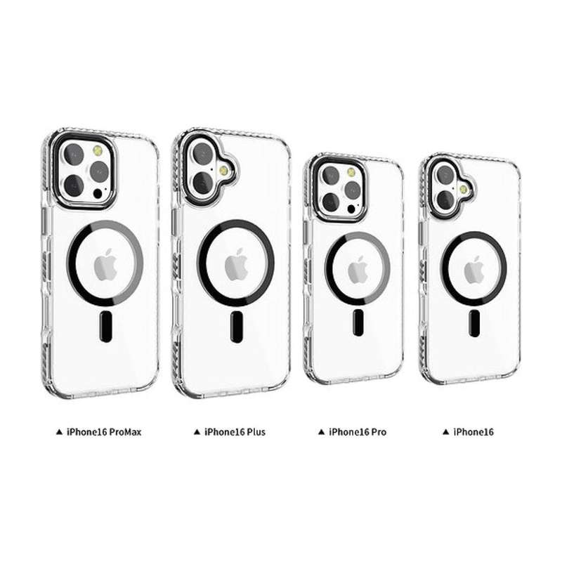 Tuff-Luv Tough Acrylic 2-Tone Magnetic MagSafe Case for Apple iPhone 16 Black MF3698