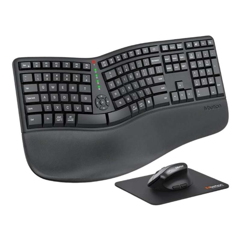 Tuff-Luv Split Arch Ergonomic Wireless Keyboard and Mouse Combo Black MF3860