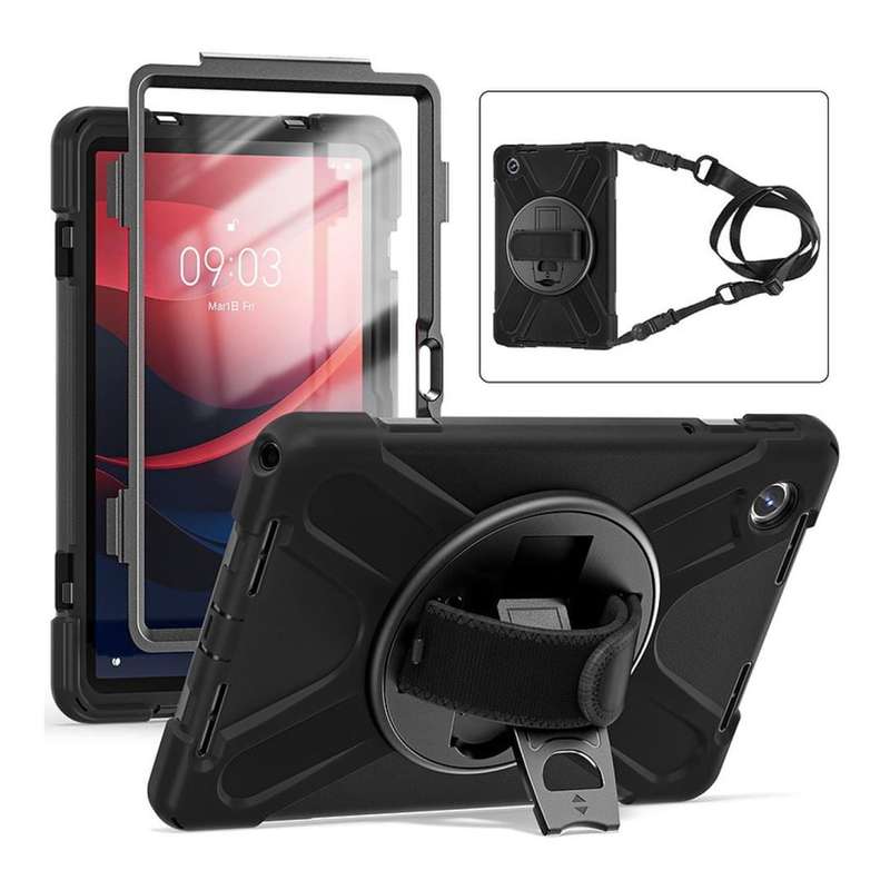Tuff-Luv Armour Jack Rugged Case with Shoulder Strap for Lenovo M10 MF3902