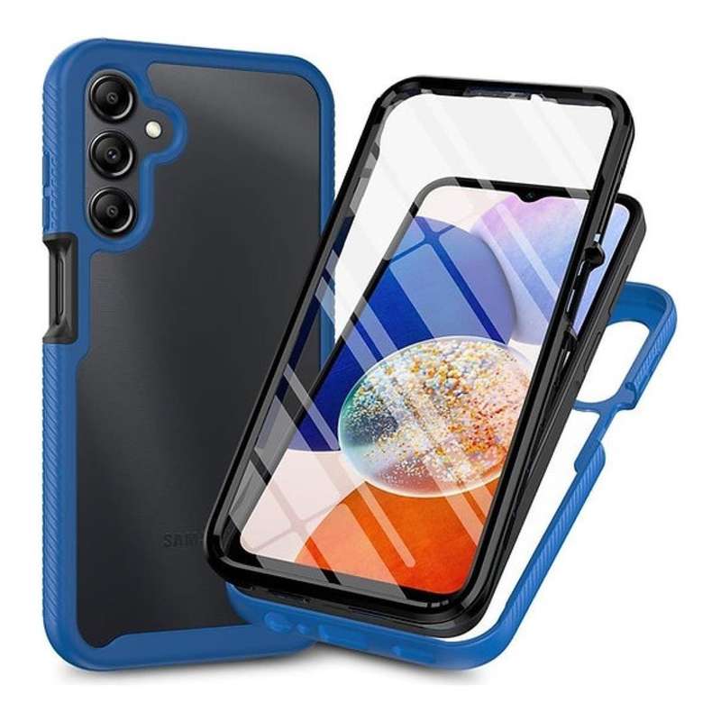 Tuff-Luv MF4053 Rugged Vault Case with Built-in Screen Protector for Samsung A56 Blue
