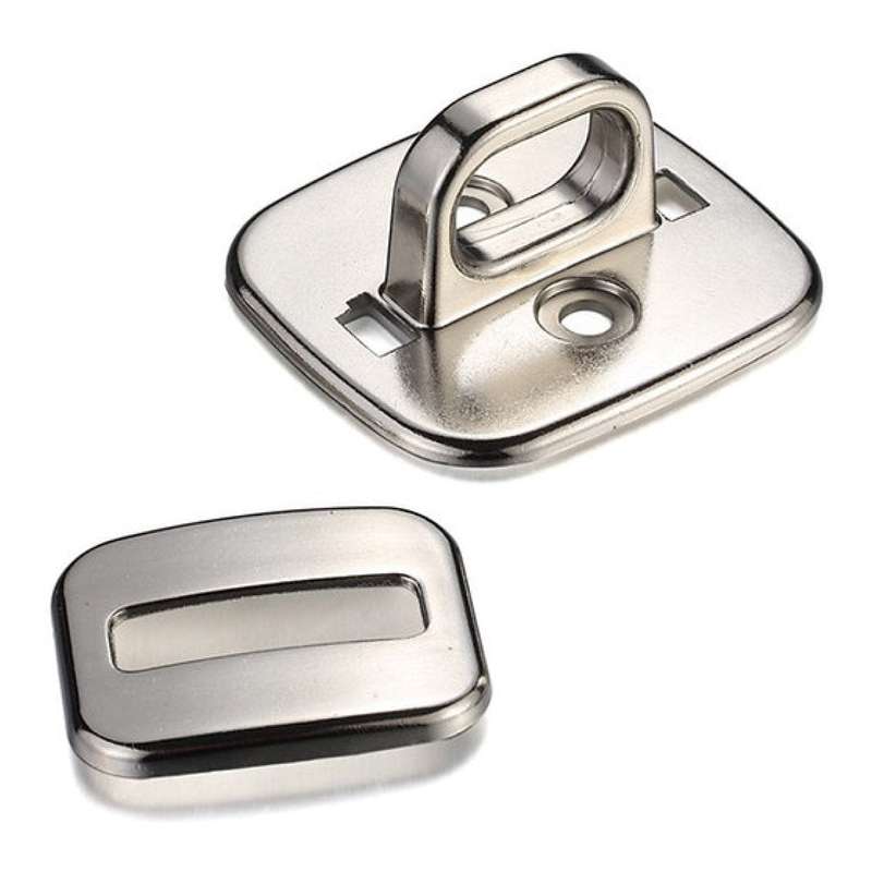 Tuff-Luv 2x1cm Desk Zinc Alloy Security Base Plate Silver MLOCK4