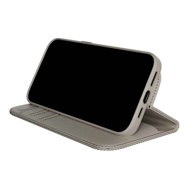 MagEasy Card Folio M Flip Leather Phone Case for iPhone 16 Plus - Starlight MPH667263SI24
