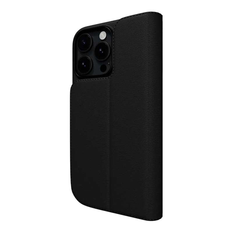 MagEasy Card Folio M Flip Leather Phone Case for iPhone 16 Pro - Black MPH66P263BK24