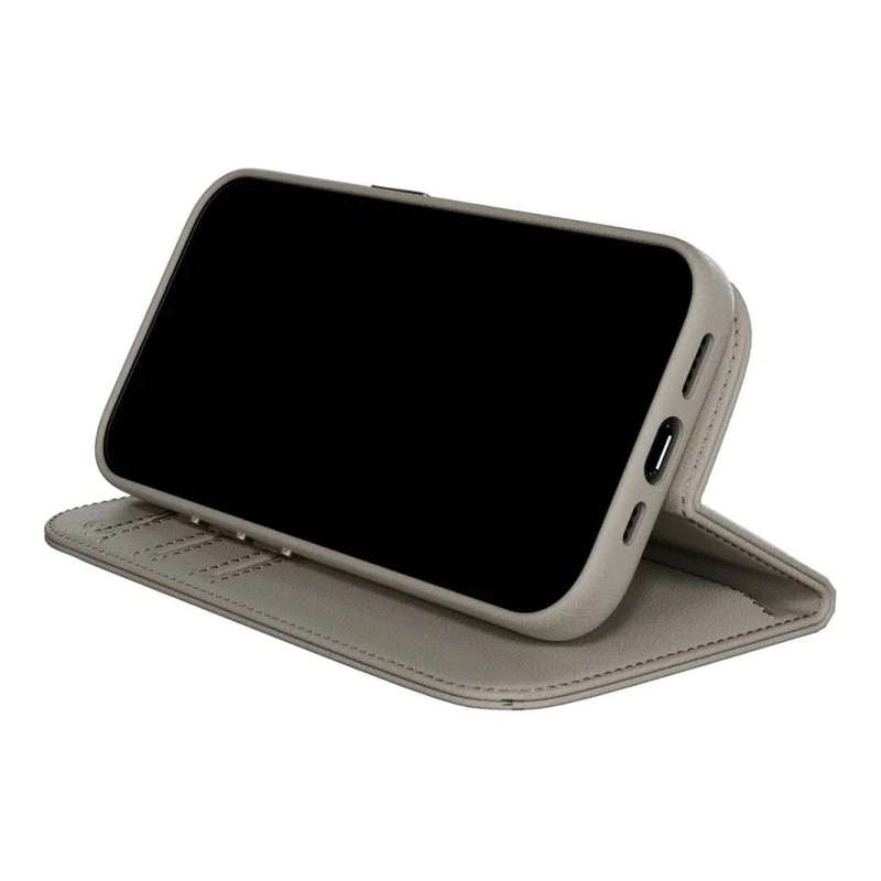 MagEasy Card Folio M Flip Leather Phone Case for iPhone 16 Pro - Starlight MPH66P263SI24