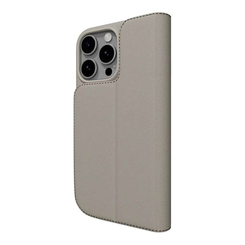MagEasy Card Folio M Flip Leather Phone Case for iPhone 16 Pro - Starlight MPH66P263SI24
