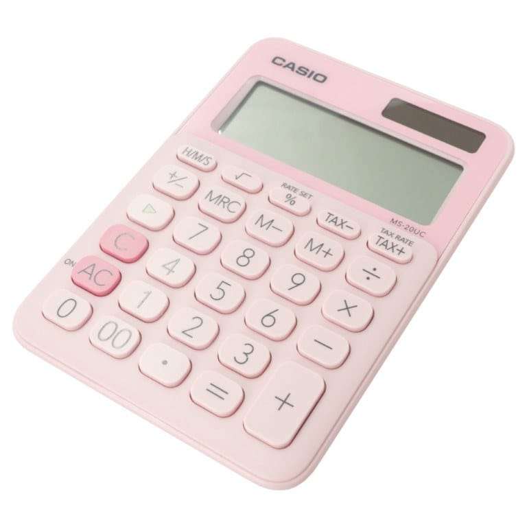 Casio MS-20UC Digit Desktop Calculator Pink MS-20UC-PK-S-UC