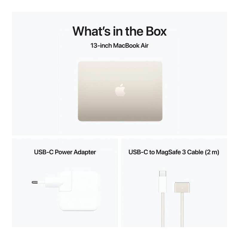 Apple MacBook Air 13.6-inch Retina Laptop - Apple M4 512GB SSD 16GB RAM macOS Starlight