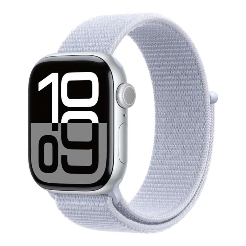 Apple Watch Series 10 GPS 42mm Silver Aluminium Case with Blue Cloud Sport Loop MWWD3QA/A