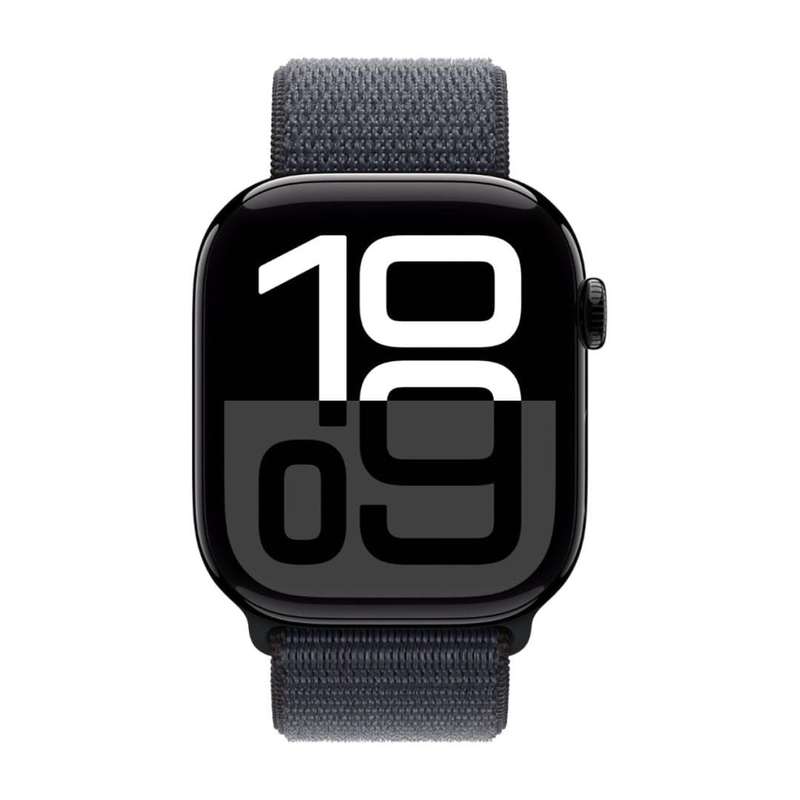 Apple Watch Series 10 GPS 46mm Jet Black Aluminium Case with Ink Sport Loop