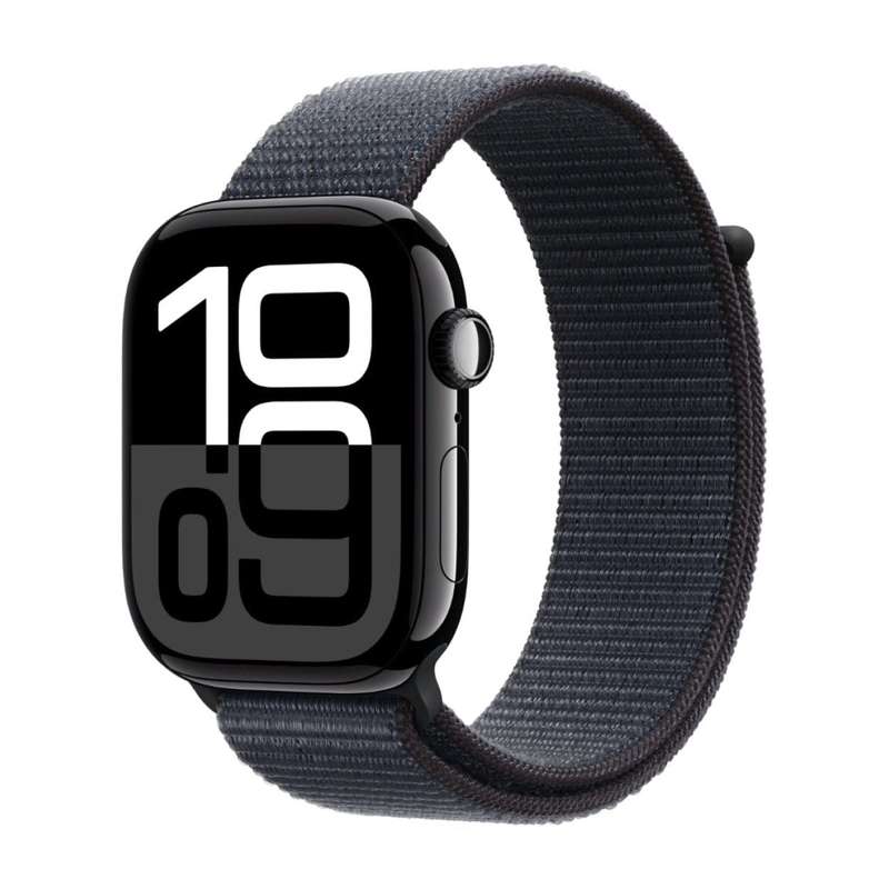 Apple Watch Series 10 GPS 46mm Jet Black Aluminium Case with Ink Sport Loop