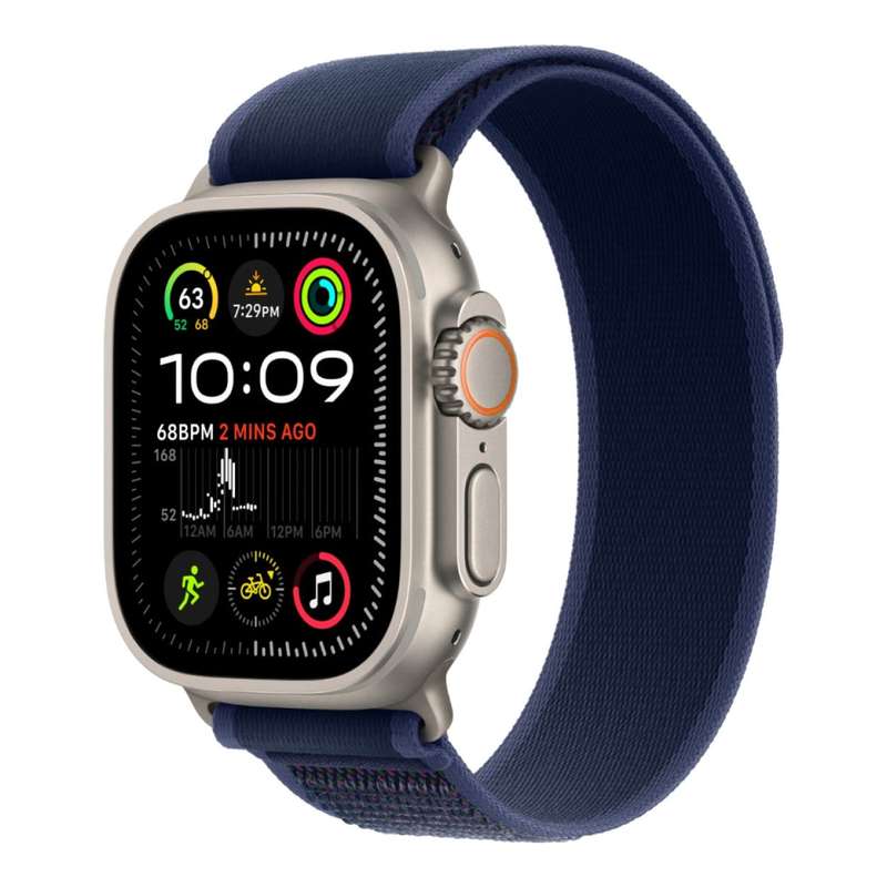 Apple Watch Ultra 2 GPS + Cellular 49mm Natural Titanium Case with Blue Trail Loop S/M MX4J3QA/A