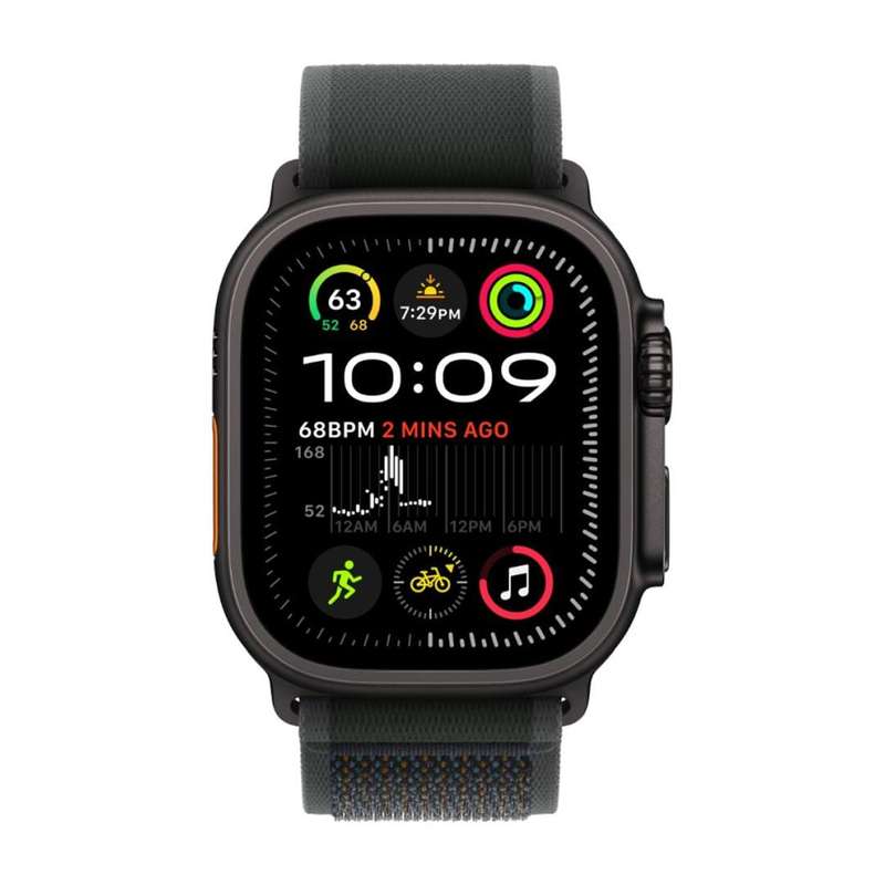 Apple Watch Ultra 2 GPS + Cellular 49mm Black Titanium Case with Black Trail Loop S/M