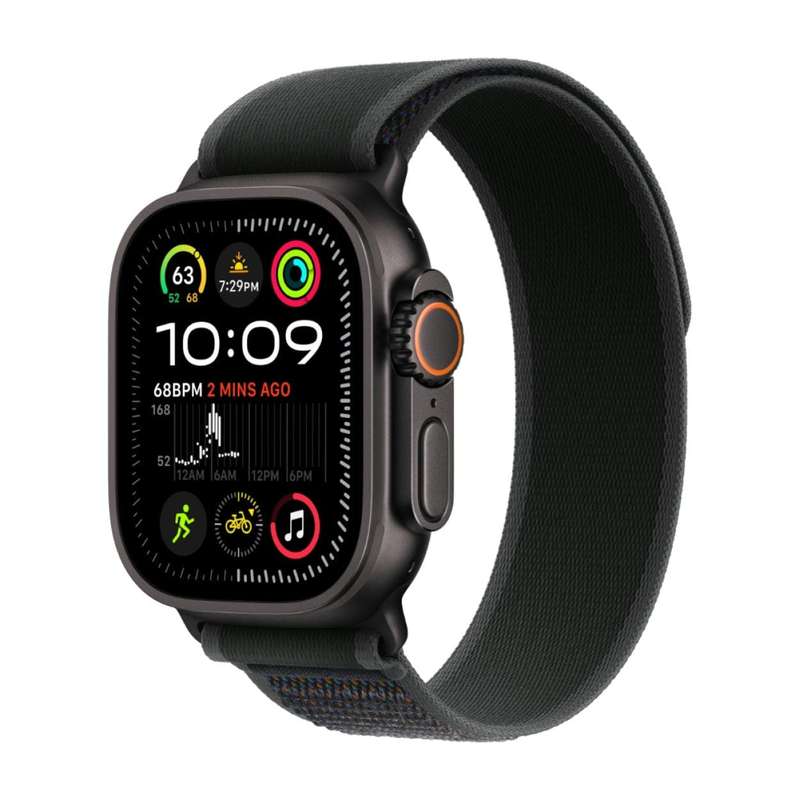 Apple Watch Ultra 2 GPS + Cellular 49mm Black Titanium Case with Black Trail Loop M/L