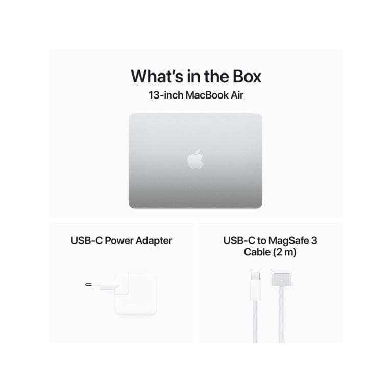 Apple MacBook Air 13.6-inch Retina Laptop - Apple M3 512GB SSD 16GB RAM macOS Silver