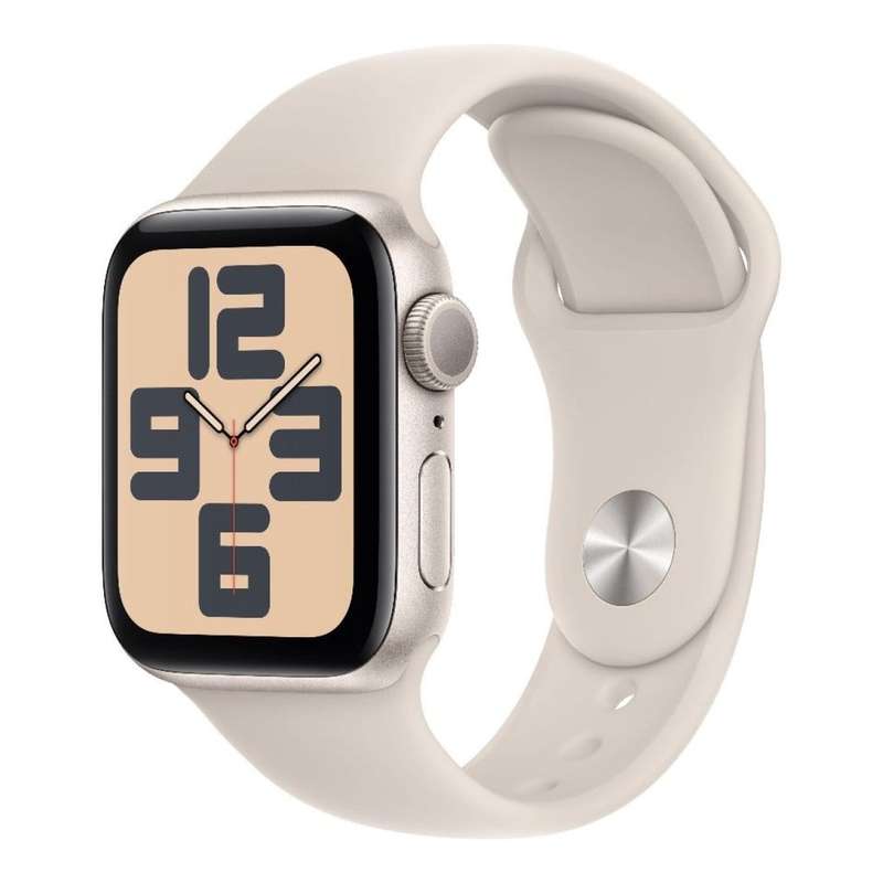 Apple Watch SE GPS 40mm Starlight Aluminium Case with Starlight Sport Band S/M MXEF3QA/A
