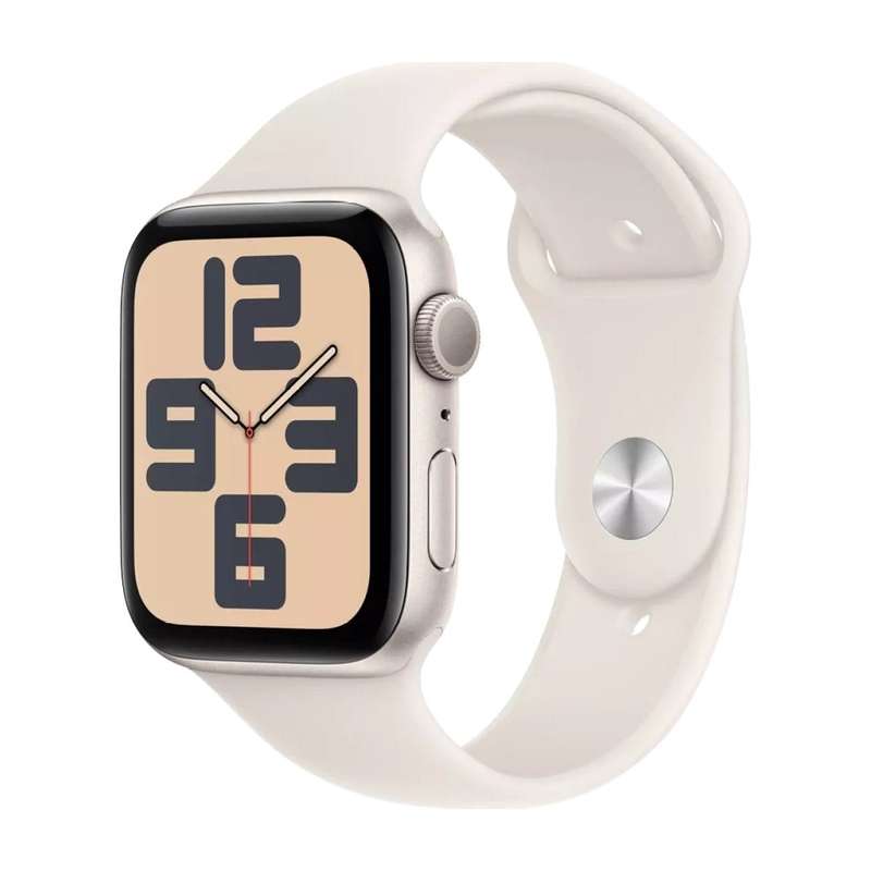 Apple Watch SE GPS 44mm Starlight Aluminium Case with Starlight Sport Band S/M