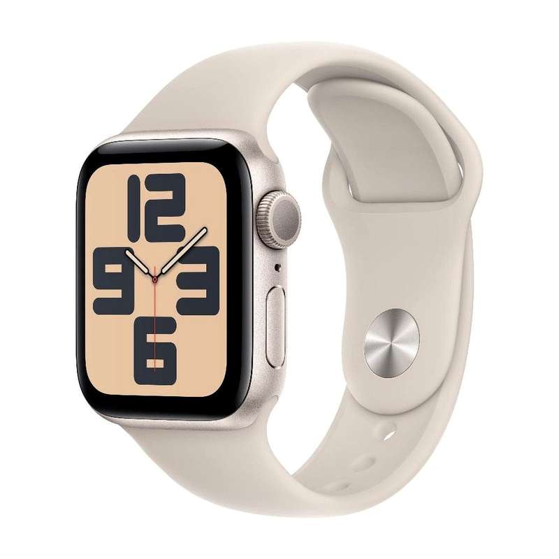 Apple Watch SE GPS 44mm Starlight Aluminium Case with Starlight Sport Band M/L