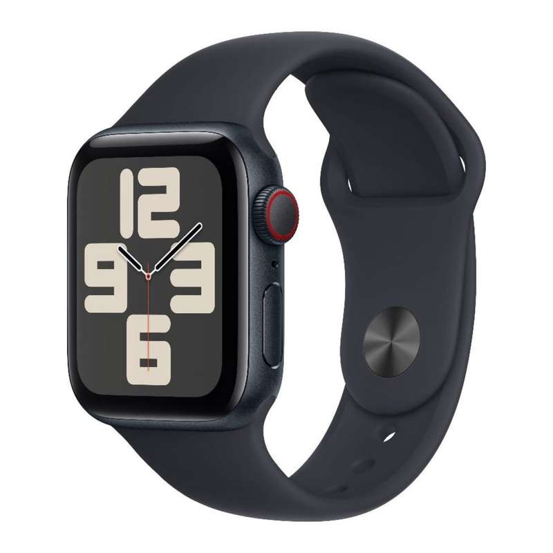 Apple Watch SE GPS + Cellular 40mm Midnight Aluminium Case with Midnight Sport Band M/L MXGD3QA/A