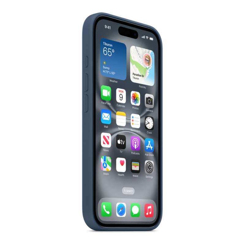 Apple iPhone 16 Denim Silicone Case with MagSafe Support