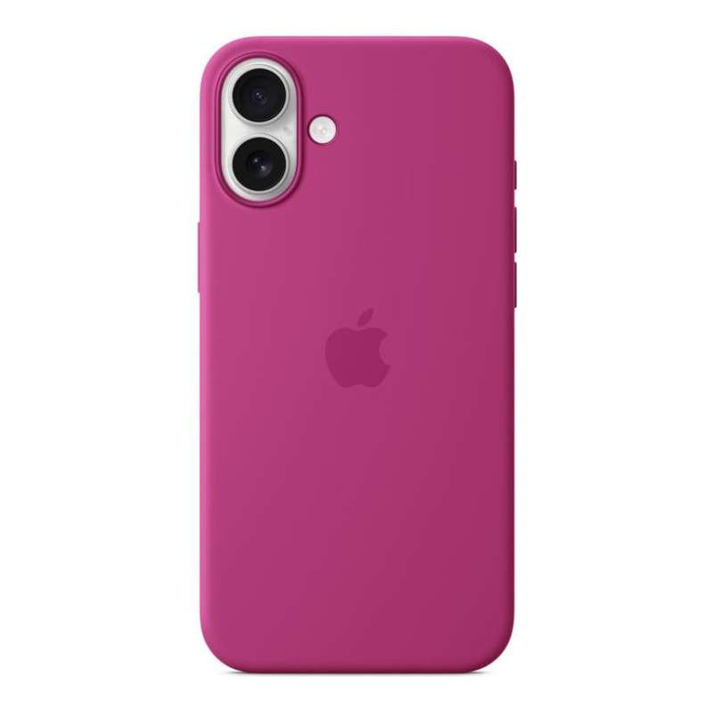 Apple iPhone 16 Plus Fuchsia Silicone Case with MagSafe Support