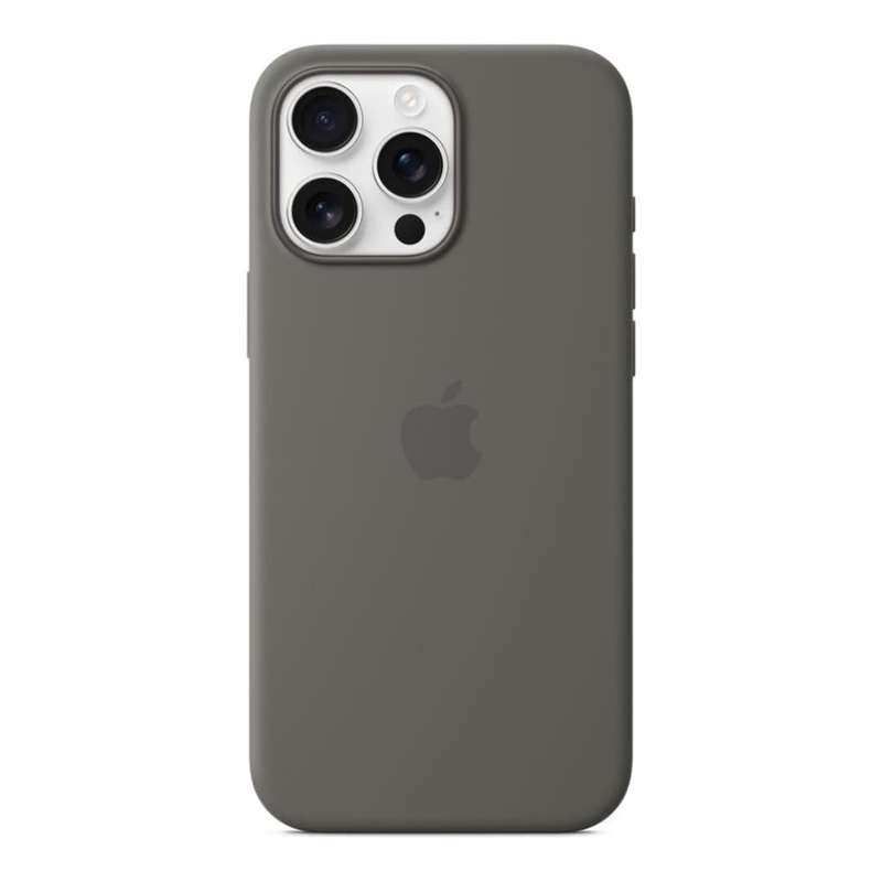 Apple iPhone 16 Pro Max Stone Grey Silicone Case with MagSafe Support