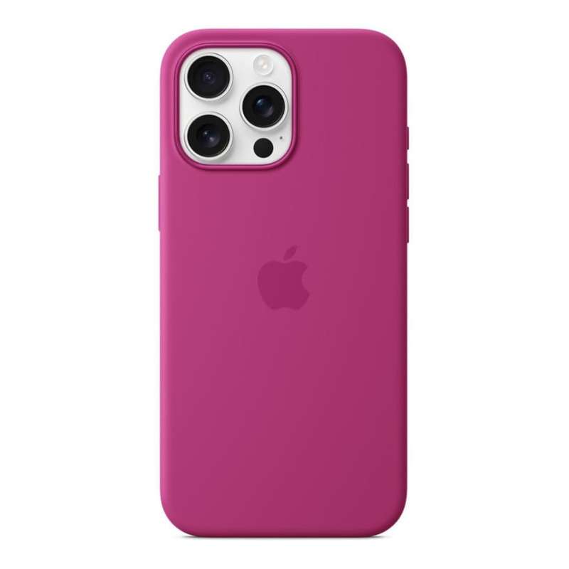Apple iPhone 16 Pro Max Fuchsia Silicone Case with MagSafe Support