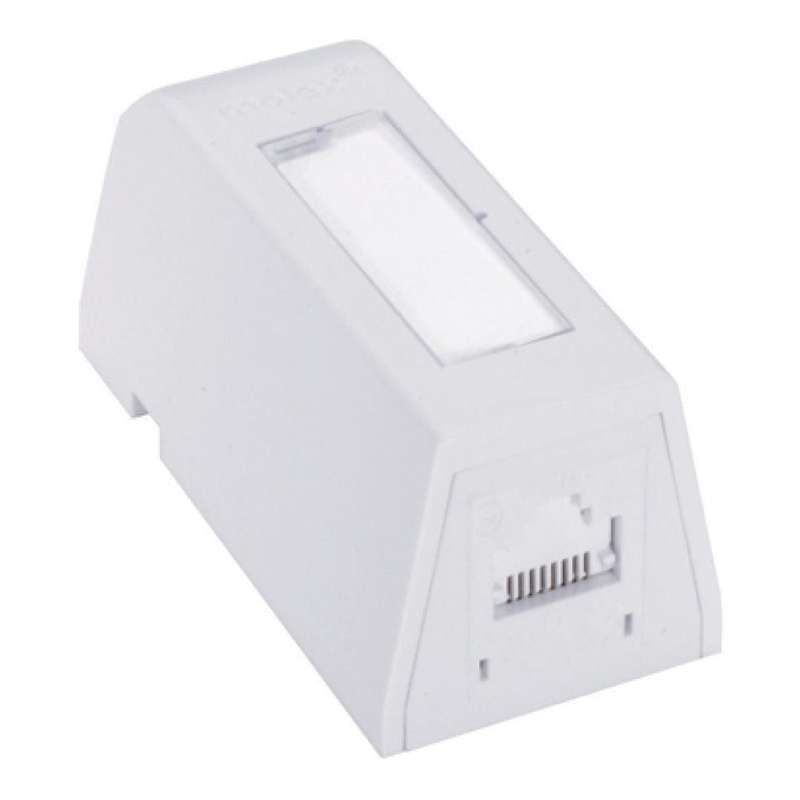 Molex CAT6 1-port Populated Surface Mount Box White NET-SURF-CAT6-1P-L
