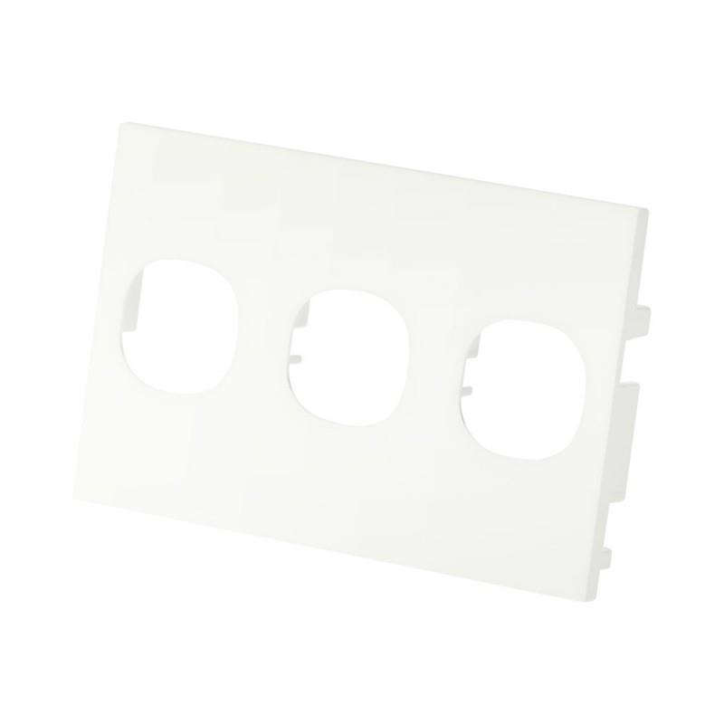 Decorduct Thynk 75mm x 50mm 3x Module Blank White NET-TRUNK-SKT003
