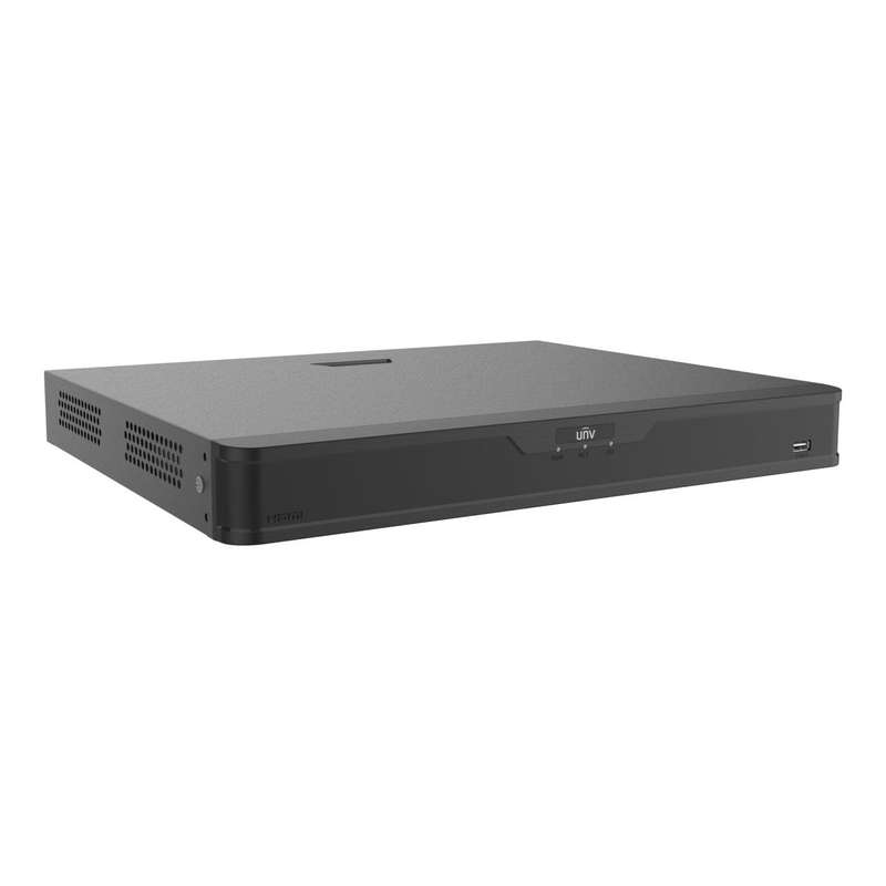 Uniview 16-channel 2 HDDs 16 PoE 1U NVR NVR302-16B-P16-IQ