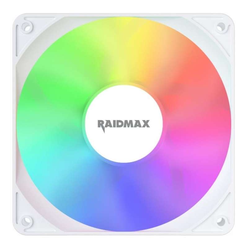 Raidmax NVX120FWDC4 120mm 3pin ARGB Fan 4-pack - White