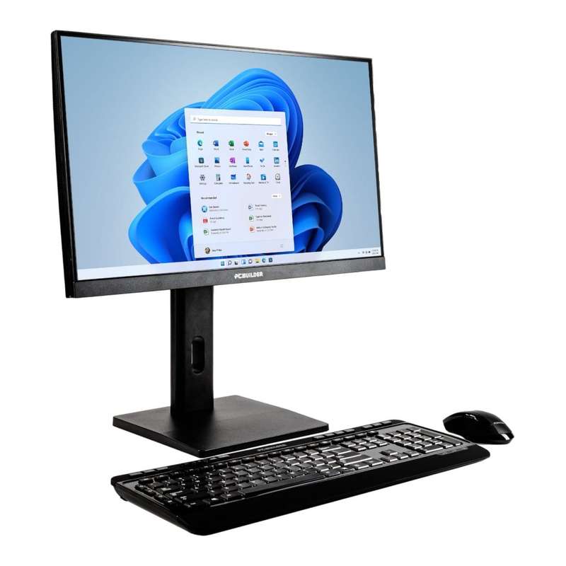 PCBuilder FUSION 24-inch FHD All-in-One PC - Intel Celeron G6900 480GB SSD 8GB RAM Win 11 Home
