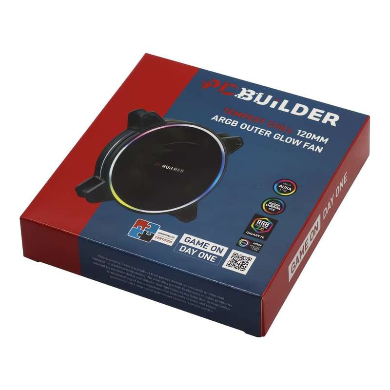 PCBuilder Tempest Chill 120mm ARGB Outer Glow Fan PCB-CF-TEMP-O120