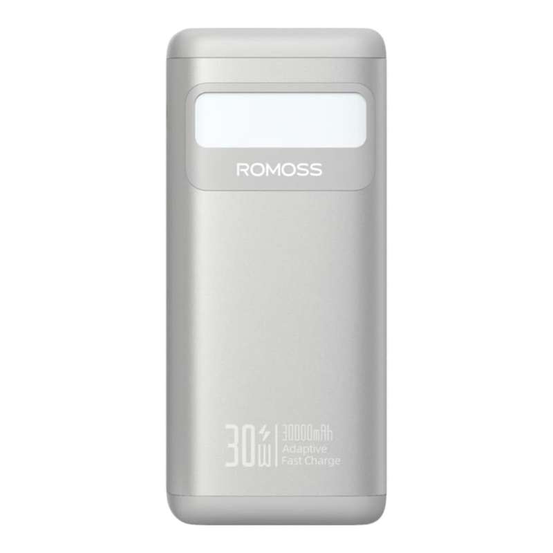 Romoss PMT30 30000mAh 30W Fast Charge Powerbank Silver PMT30-192-S133H