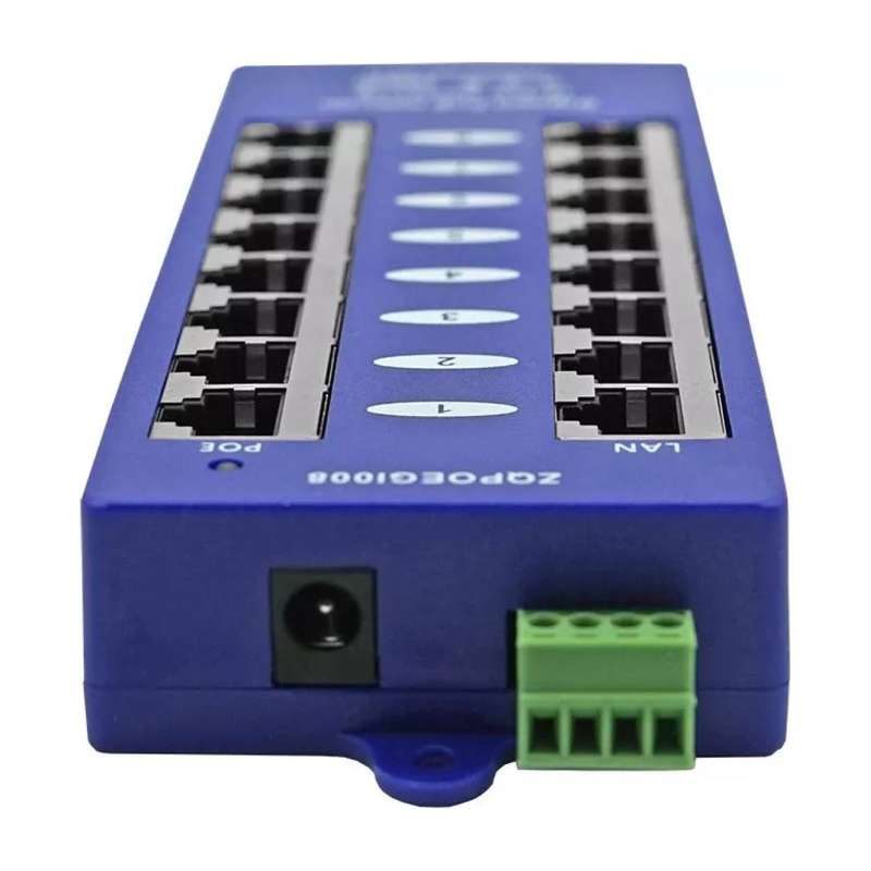 Scoop 8-port Gigabit Passive PoE Injector POE-8G