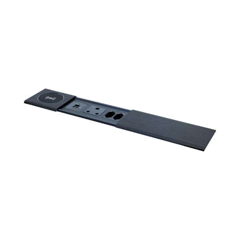 LinkQnet Modern Sliding In-Desk Unit with Wireless Charging POWER-SLIDE-MODERN