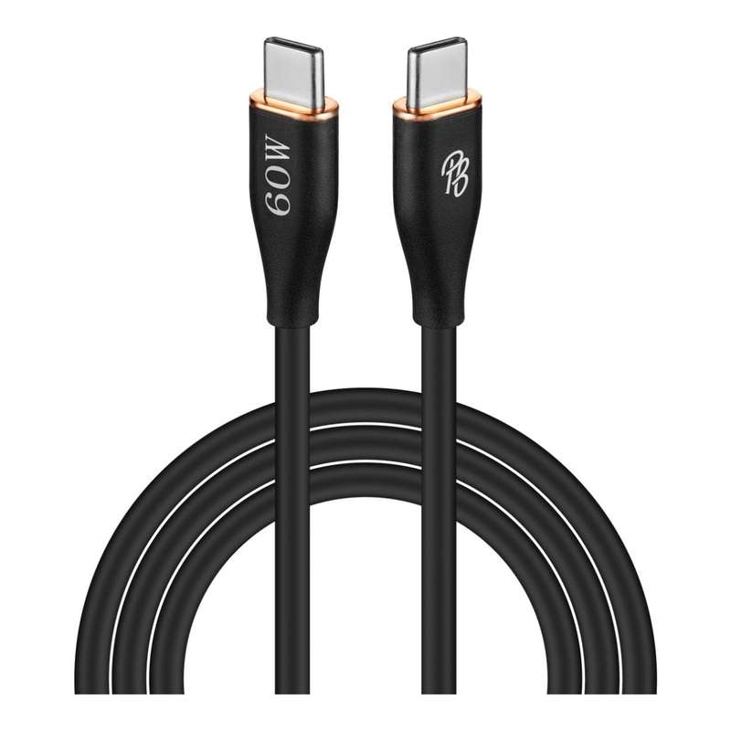 Pro Bass FlexiCord Series 60W Type-C to Type-C 2m Charging Cable PR-20019-BK