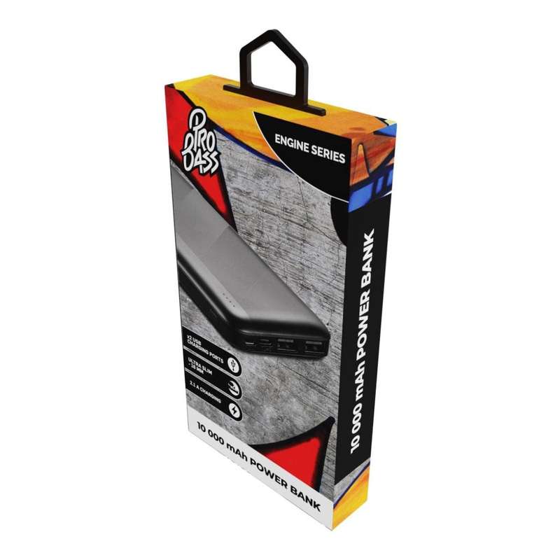 Pro Bass Engine Series 10,000 mAh Power Bank Black PR-9005-BK(V2)